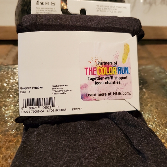 HUE Control Top Tights Graphite Heather - Picture 3 of 4